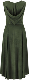 Tauriel Maxi Overdress Limited Edition Moss Green Silver Embroidery